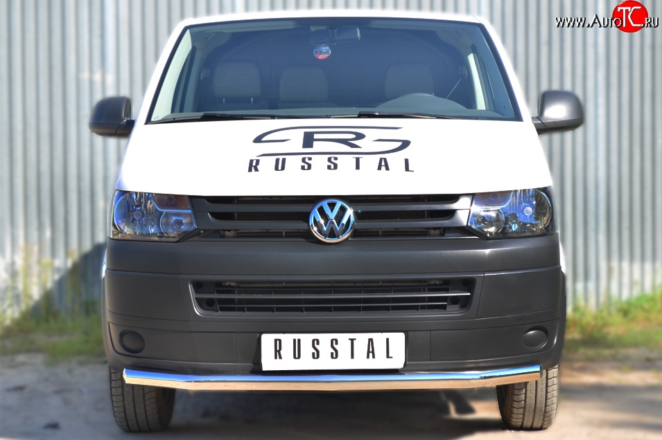 15 799 р. Одинарная защита переднего бампера диаметром 63 мм SLITKOFF Volkswagen Transporter T5 рестайлинг (2009-2015)  с доставкой в г. Воронеж