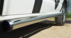 71 999 р. Левая защита порогов из круглой трубы диаметром 63 мм Russtal Volkswagen Transporter T6 дорестайлинг (2015-2019) (Защита порогов с со скосами на торцах (вариант 1))  с доставкой в г. Воронеж. Увеличить фотографию 8