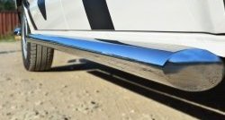 71 999 р. Правая защита порогов из круглой трубы диаметром 63 мм Russtal Volkswagen Transporter T6 дорестайлинг (2015-2019) (Защита порогов с со скосами на торцах (вариант 1))  с доставкой в г. Воронеж. Увеличить фотографию 3