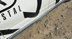 71 999 р. Правая защита порогов из круглой трубы диаметром 63 мм Russtal Volkswagen Transporter T6 дорестайлинг (2015-2019) (Защита порогов с со скосами на торцах (вариант 1))  с доставкой в г. Воронеж. Увеличить фотографию 6