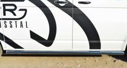 71 999 р. Правая защита порогов из круглой трубы диаметром 63 мм Russtal Volkswagen Transporter T6 дорестайлинг (2015-2019) (Защита порогов с со скосами на торцах (вариант 1))  с доставкой в г. Воронеж. Увеличить фотографию 8