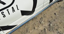 71 999 р. Правая защита порогов из круглой трубы диаметром 63 мм Russtal Volkswagen Transporter T6 дорестайлинг (2015-2019) (Защита порогов с со скосами на торцах (вариант 1))  с доставкой в г. Воронеж. Увеличить фотографию 9