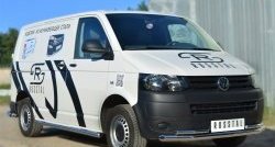 71 999 р. Правая защита порогов из круглой трубы диаметром 63 мм Russtal Volkswagen Transporter T6 дорестайлинг (2015-2019) (Защита порогов с со скосами на торцах (вариант 1))  с доставкой в г. Воронеж. Увеличить фотографию 10