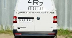 15 799 р. Защита заднего бампера (Ø63 мм, нержавейка) SLITKOFF Volkswagen Transporter T5 рестайлинг (2009-2015)  с доставкой в г. Воронеж. Увеличить фотографию 4