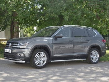 18 299 р. Защита переднего бампера (Ø63 мм, нержавейка) SLITKOFF  Volkswagen Teramont  CA1 (2016-2020) дорестайлинг  с доставкой в г. Воронеж. Увеличить фотографию 2