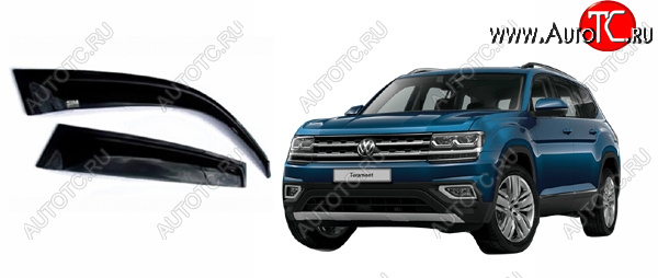 2 989 р. Дефлектора окон SIM  Volkswagen Teramont  CA1 (2016-2020) дорестайлинг  с доставкой в г. Воронеж