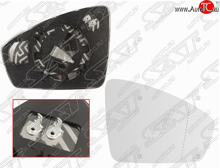 729 р. Правое полотно зеркала SAT (асферическое с обогревом) Volkswagen Tiguan Mk2 дорестайлинг (2016-2020)  с доставкой в г. Воронеж