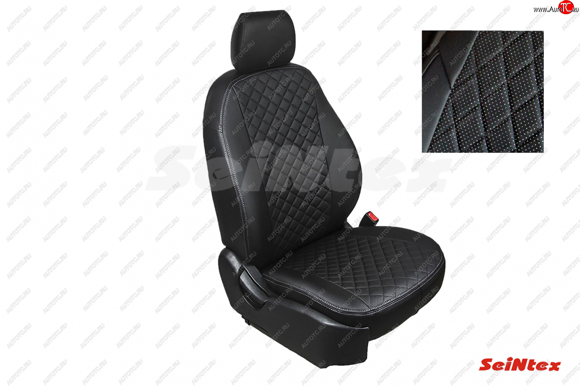 7 549 р. Чехлы для сидений Seintex Ромб (экокожа, Trend, передний подлокотник, airbag)  Volkswagen Tiguan  Mk2 (2016-2022) дорестайлинг, рестайлинг  с доставкой в г. Воронеж