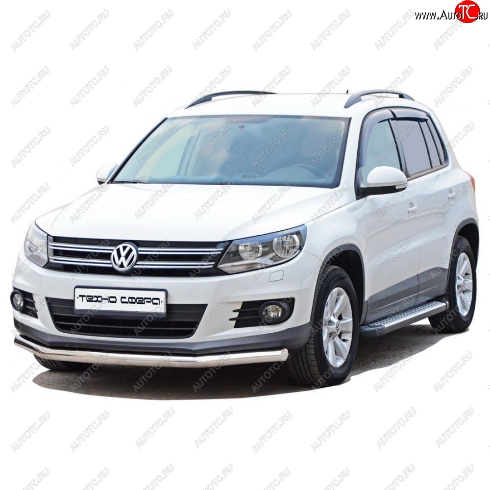 21 799 р. Порожки для ног Бумер (алюминий) Volkswagen Tiguan NF рестайлинг (2011-2017)  с доставкой в г. Воронеж