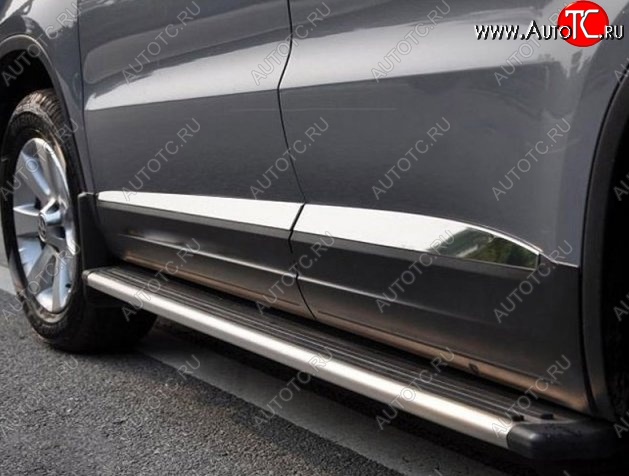 8 049 р. Молдинги CT Volkswagen Tiguan NF рестайлинг (2011-2017) (Неокрашенные)  с доставкой в г. Воронеж
