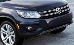 Накладка на передний бампер CT v2 Volkswagen Tiguan NF рестайлинг (2011-2017)