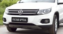 669 р. Реснички на фары RA Volkswagen Tiguan NF рестайлинг (2011-2017) (Неокрашенные)  с доставкой в г. Воронеж. Увеличить фотографию 6