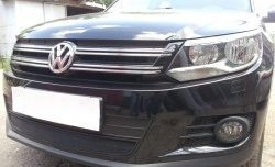 2 099 р. Сетка на бампер Sport&Style Russtal (черная) Volkswagen Tiguan NF рестайлинг (2011-2017)  с доставкой в г. Воронеж. Увеличить фотографию 2