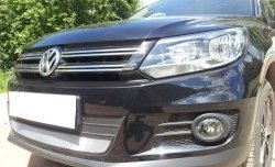 1 539 р. Сетка на бампер Sport&Style Russtal (хром) Volkswagen Tiguan NF рестайлинг (2011-2017)  с доставкой в г. Воронеж. Увеличить фотографию 3