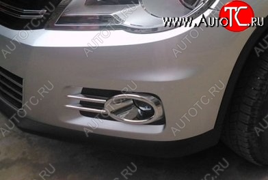 3 599 р. Подиумы противотуманных фар СТ Volkswagen Tiguan NF рестайлинг (2011-2017)  с доставкой в г. Воронеж