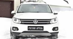 1 239 р. Зимняя заглушка решетки переднего бампера (Track & Field) РА Volkswagen Tiguan NF рестайлинг (2011-2017)  с доставкой в г. Воронеж. Увеличить фотографию 3