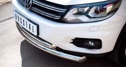 20 349 р. Защита переднего бампера (2 трубыØ76 и 63 мм, нержавейка, Track & Field) SLITKOFF Volkswagen Tiguan NF рестайлинг (2011-2017)  с доставкой в г. Воронеж. Увеличить фотографию 3