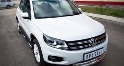 20 349 р. Защита переднего бампера (2 трубыØ76 и 63 мм, нержавейка, Track & Field) SLITKOFF Volkswagen Tiguan NF рестайлинг (2011-2017)  с доставкой в г. Воронеж. Увеличить фотографию 4