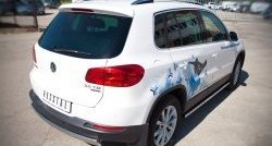 16 849 р. Защита заднего бампера (Ø75х42 мм, нержавейка, Sport& Style) Russtal Volkswagen Tiguan NF рестайлинг (2011-2017)  с доставкой в г. Воронеж. Увеличить фотографию 1