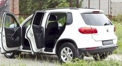 2 669 р. Накладки порожков салона RA Volkswagen Tiguan NF рестайлинг (2011-2017) (Комплект (передние+задние))  с доставкой в г. Воронеж. Увеличить фотографию 2