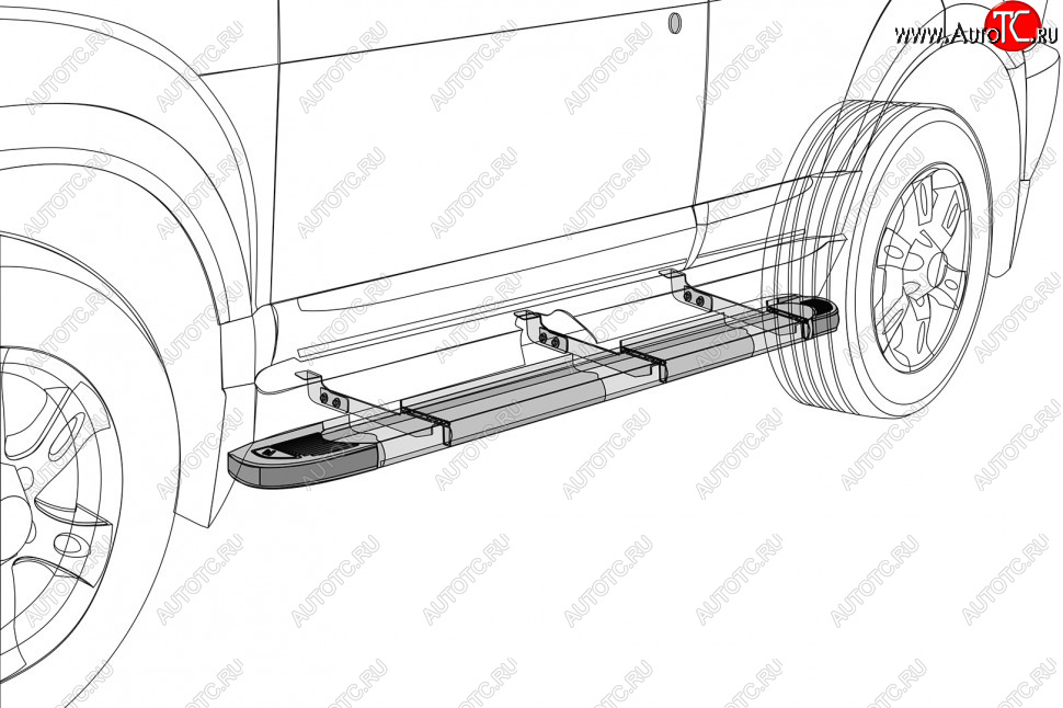 17 749 р. Порожки для ног на Slitkoff Premium  Volkswagen Touareg  GP (2002-2010) дорестайлинг, рестайлинг (Silver)  с доставкой в г. Воронеж
