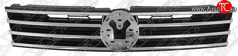 10 549 р. Решётка радиатора SAT Volkswagen Touareg 2 NF рестайлинг (2014-2018) (Неокрашенная)  с доставкой в г. Воронеж
