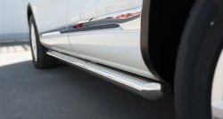 17 799 р. Защита порогов из круглой трубы диаметром 63 мм Russtal Volkswagen Touareg NF рестайлинг (2014-2018)  с доставкой в г. Воронеж. Увеличить фотографию 2