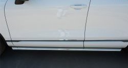 17 799 р. Защита порогов из круглой трубы диаметром 63 мм Russtal Volkswagen Touareg NF рестайлинг (2014-2018)  с доставкой в г. Воронеж. Увеличить фотографию 3