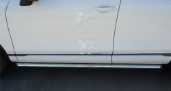 17 799 р. Защита порогов из круглой трубы диаметром 63 мм Russtal Volkswagen Touareg NF рестайлинг (2014-2018)  с доставкой в г. Воронеж. Увеличить фотографию 6