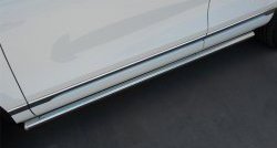 17 799 р. Защита порогов из круглой трубы диаметром 63 мм Russtal Volkswagen Touareg NF рестайлинг (2014-2018)  с доставкой в г. Воронеж. Увеличить фотографию 8