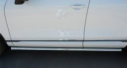 17 799 р. Защита порогов из круглой трубы диаметром 63 мм Russtal Volkswagen Touareg NF рестайлинг (2014-2018)  с доставкой в г. Воронеж. Увеличить фотографию 9