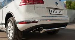 18 299 р. Одинарная защита заднего бампера диаметром 63 мм SLITKOFF Volkswagen Touareg NF рестайлинг (2014-2018)  с доставкой в г. Воронеж. Увеличить фотографию 2