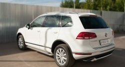 18 299 р. Одинарная защита заднего бампера диаметром 63 мм SLITKOFF Volkswagen Touareg NF рестайлинг (2014-2018)  с доставкой в г. Воронеж. Увеличить фотографию 4