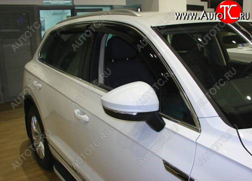 3 399 р. Дефлектора окон SIM Volkswagen Touareg 3 CR дорестайлинг (2018-2022)  с доставкой в г. Воронеж