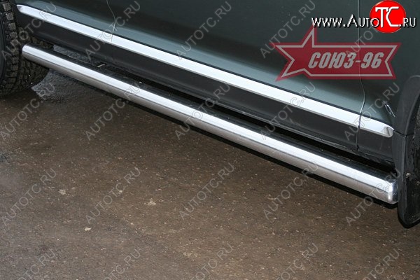 16 379 р. Защита порогов Souz-96 (d76) Volkswagen Touareg 1 GP рестайлинг (2006-2010)  с доставкой в г. Воронеж