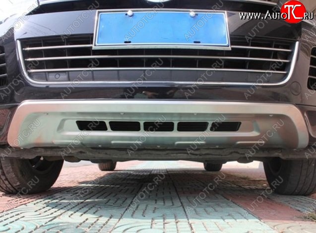 24 299 р. Накладка на передний бампер CT v1 Volkswagen Touareg NF дорестайлинг (2010-2014) (Неокрашенная)  с доставкой в г. Воронеж