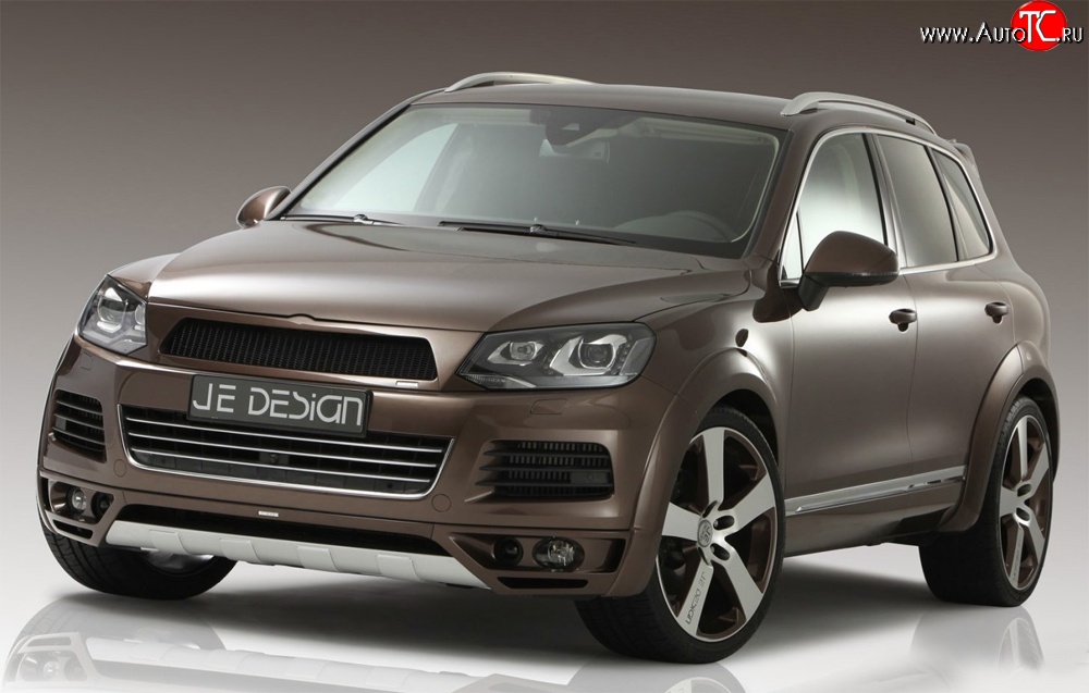 23 049 р. Накладка Je Design на передний бампер 7P Volkswagen Touareg NF дорестайлинг (2010-2014) (Неокрашенная)  с доставкой в г. Воронеж