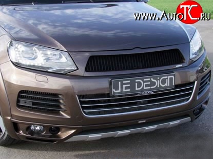 8 149 р. Решётка радиатора Je Design 7P Volkswagen Touareg 2 NF дорестайлинг (2010-2014) (Неокрашенная)  с доставкой в г. Воронеж