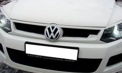 6 749 р. Решётка радиатора Sport Volkswagen Touareg 2 NF дорестайлинг (2010-2014) (Неокрашенная)  с доставкой в г. Воронеж. Увеличить фотографию 5