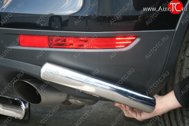 10 259 р. Защита заднего бампера уголки d 60 (компл 2шт.) Souz_96 Volkswagen Touareg 2 NF дорестайлинг (2010-2014)  с доставкой в г. Воронеж