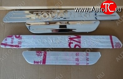 14 399 р. Накладки на порожки автомобиля СТ Volkswagen Touareg NF дорестайлинг (2010-2014)  с доставкой в г. Воронеж