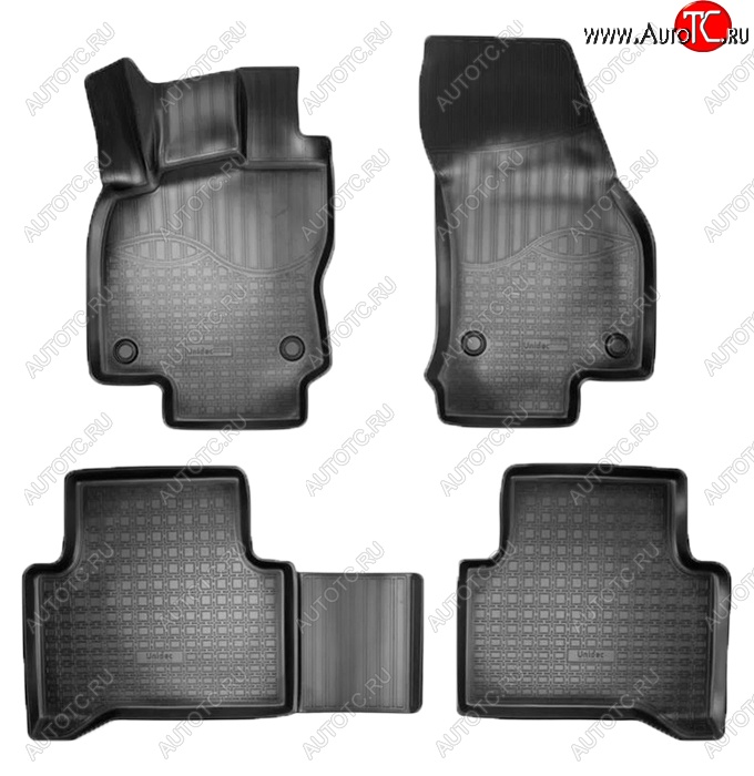 2 369 р. Коврики салонные Noplast (3D) Volkswagen Touran 2T дорестайлинг минивэн (2015-2025) (Черные)  с доставкой в г. Воронеж