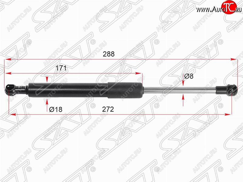 569 р. Упор крышки багажника SAT (газовый)  Volvo S60  RS,RH седан (2000-2010) дорестайлинг, рестайлинг  с доставкой в г. Воронеж