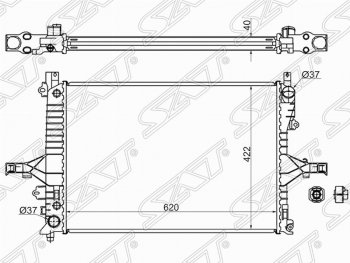 Радиатор двигателя SAT (трубчатый, МКПП/АКПП) Volvo XC70 рестайлинг (2004-2007)