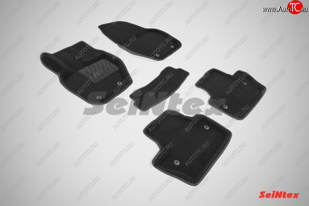 5 699 р. Износостойкие коврики в салон 3D VOLVO S-60 черные (компл) Volvo S60 FS седан дорестайлинг (2010-2013)  с доставкой в г. Воронеж