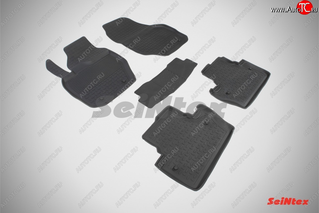 3 199 р. Износостойкие коврики в салон с высоким бортом SeiNtex Premium 4 шт. (резина) Volvo S60 FS седан дорестайлинг (2010-2013)  с доставкой в г. Воронеж