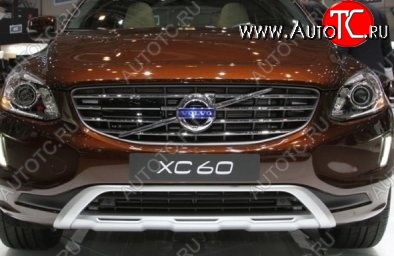 41 799 р. Накладка на передний бампер CT v2 Volvo XC60 (2017-2022) (Неокрашенная)  с доставкой в г. Воронеж