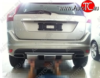 41 799 р. Накладка на задний бампер CT v2 Volvo XC60 (2017-2022) (Неокрашенная)  с доставкой в г. Воронеж