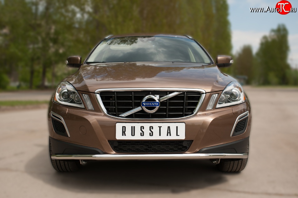 15 249 р. Одинарная защита переднего бампера диаметром 42 мм SLITKOFF Volvo XC60  дорестайлинг (2008-2013)  с доставкой в г. Воронеж