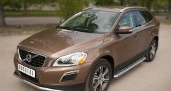 15 249 р. Одинарная защита переднего бампера диаметром 42 мм SLITKOFF Volvo XC60  дорестайлинг (2008-2013)  с доставкой в г. Воронеж. Увеличить фотографию 4